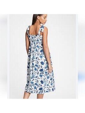 Gap Blue/White Floral Midi Dress